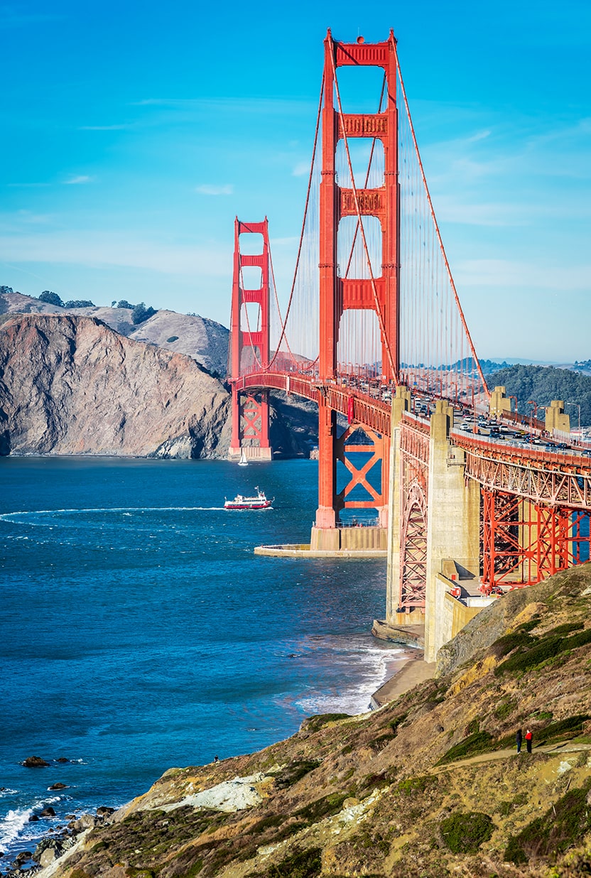 photo of the Golden Gate from the shore